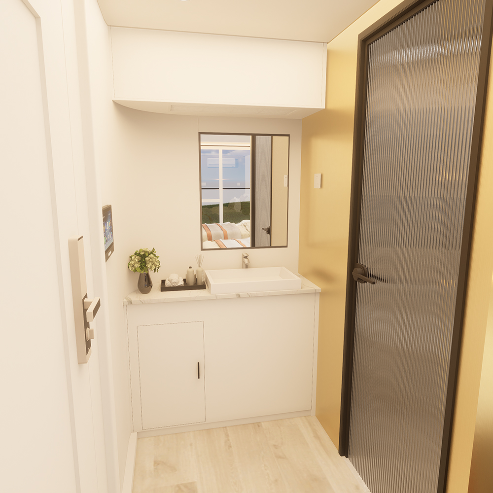 Residência modular fechada pré-fabricada S1