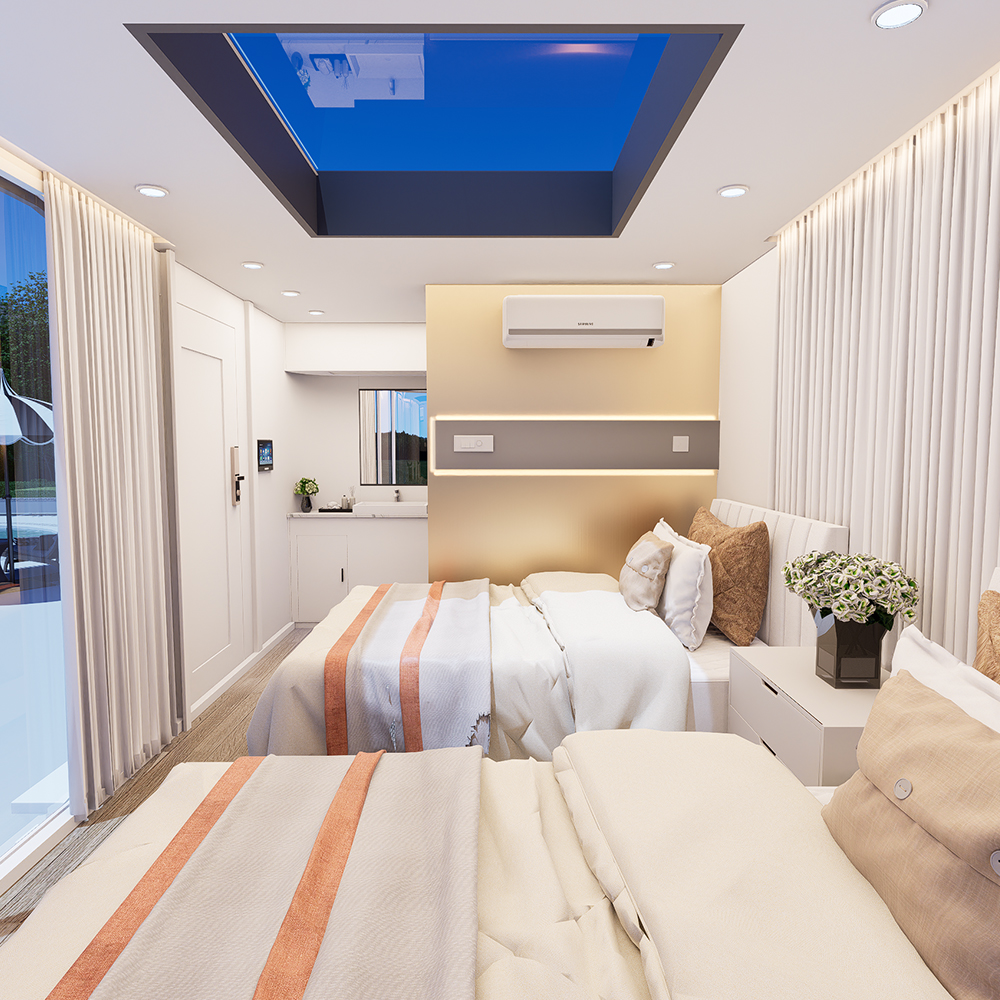Residência modular fechada pré-fabricada S1
