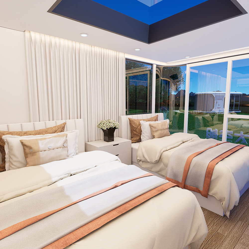Residência modular fechada pré-fabricada S1