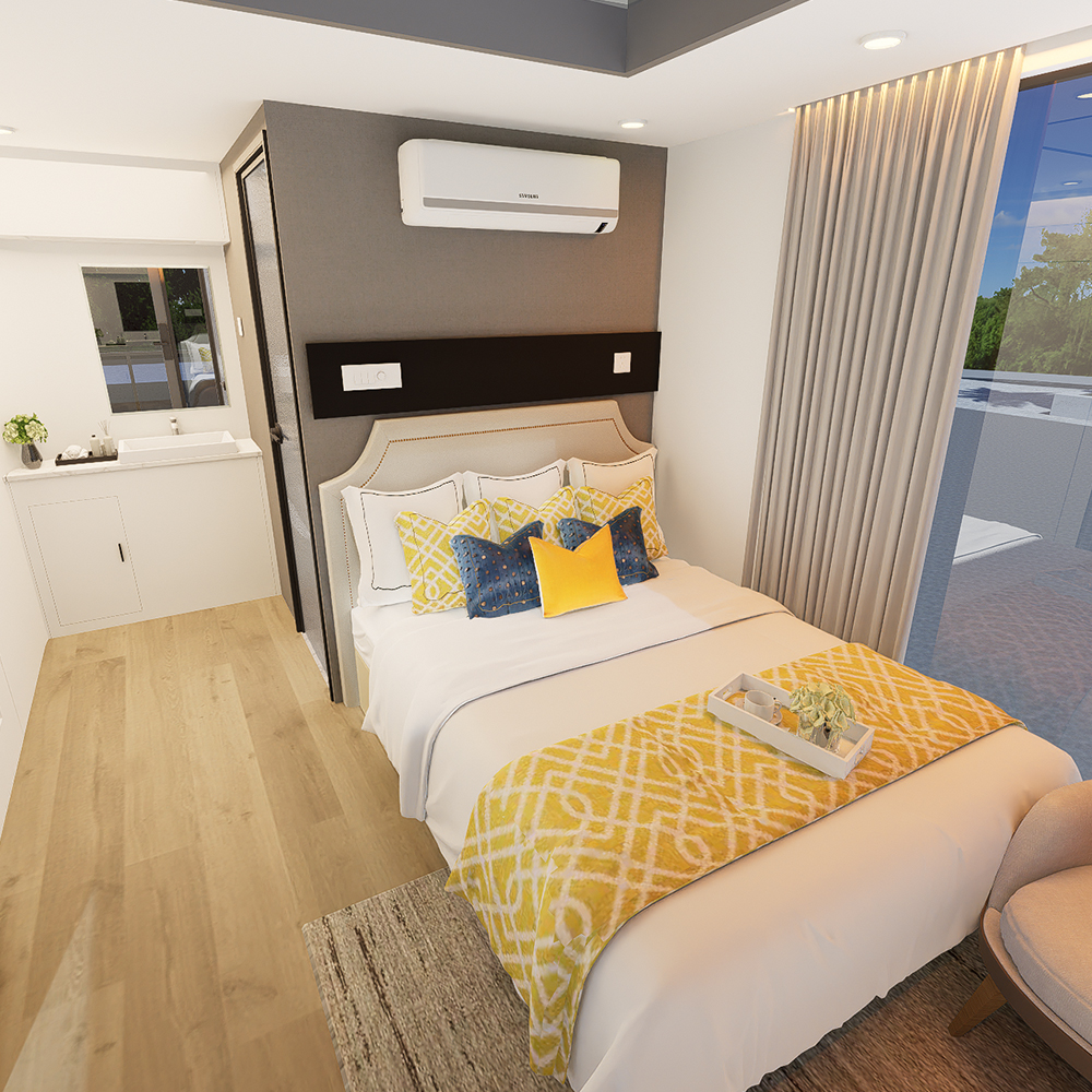 Casa de cápsula modular pré-fabricada padrão S1