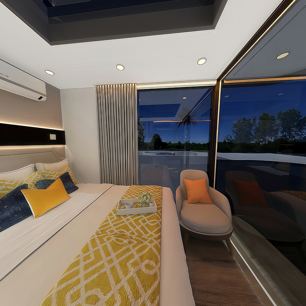 Casa de cápsula modular pré-fabricada padrão S1