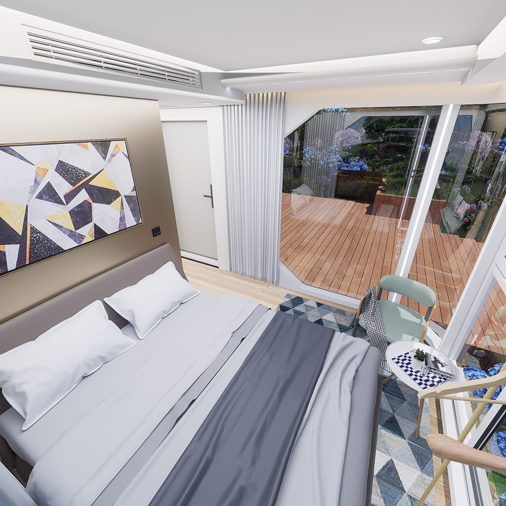 Casas de cápsulas modulares panorâmicas S3-2