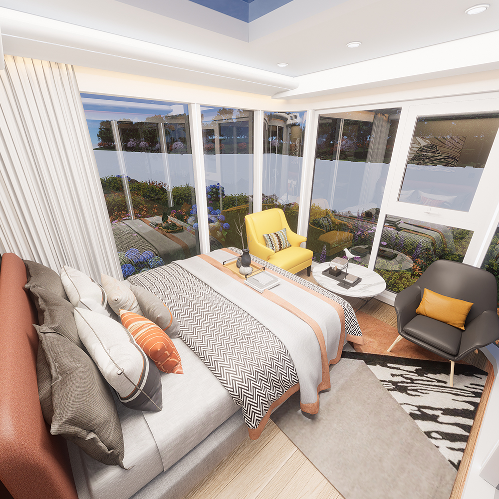Casas de cápsulas modulares panorâmicas S3-2