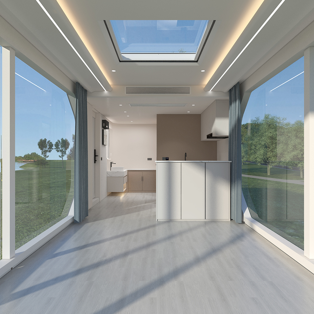 Casa cápsula fechada móvel pré-fabricada S3