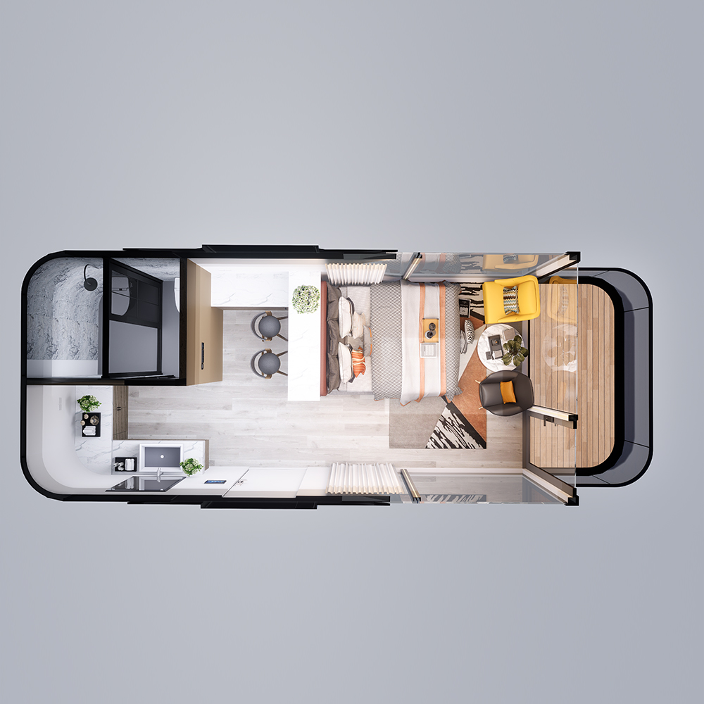 Casa modular inteligente pré-fabricada padrão S3
