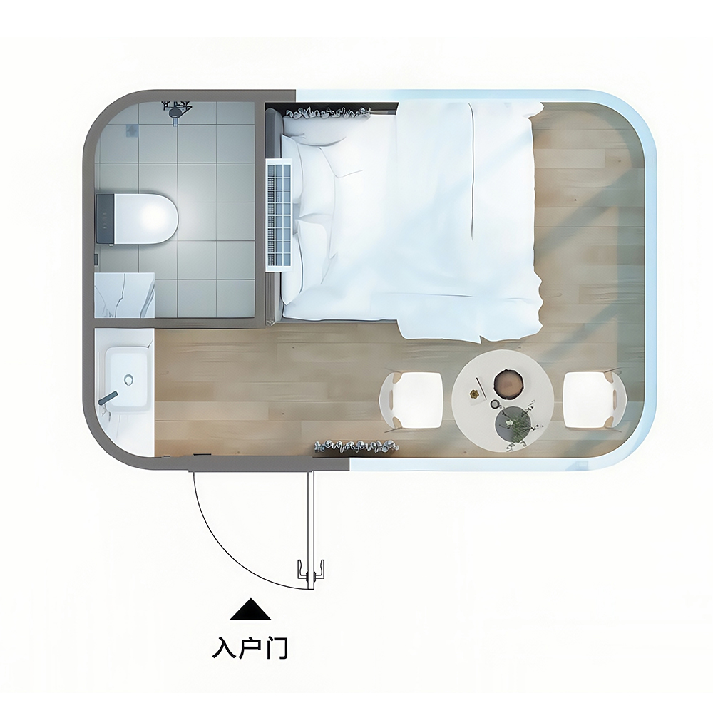Cápsulas de acampamento modulares para paisagem C1